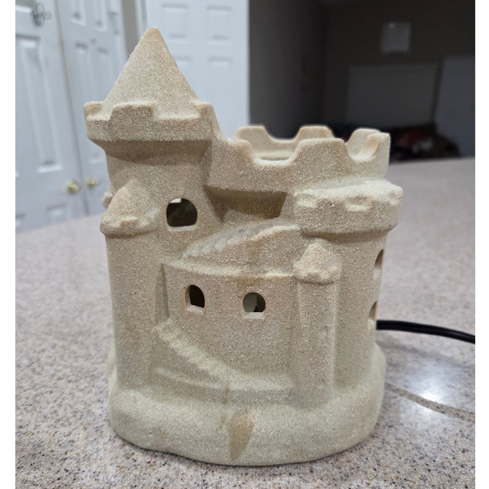 Scentsy Sandcastle Electric Wax Warmer Base Beach Nautical Decor Tan Sand Finish